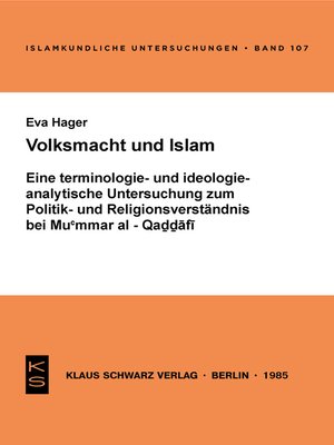 cover image of Volksmacht und Islam